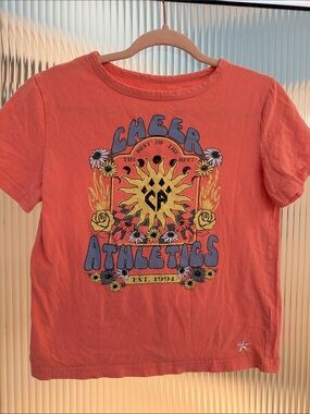 Cheer Athletics Kids Short Sleeve Tee - Coral Graphic